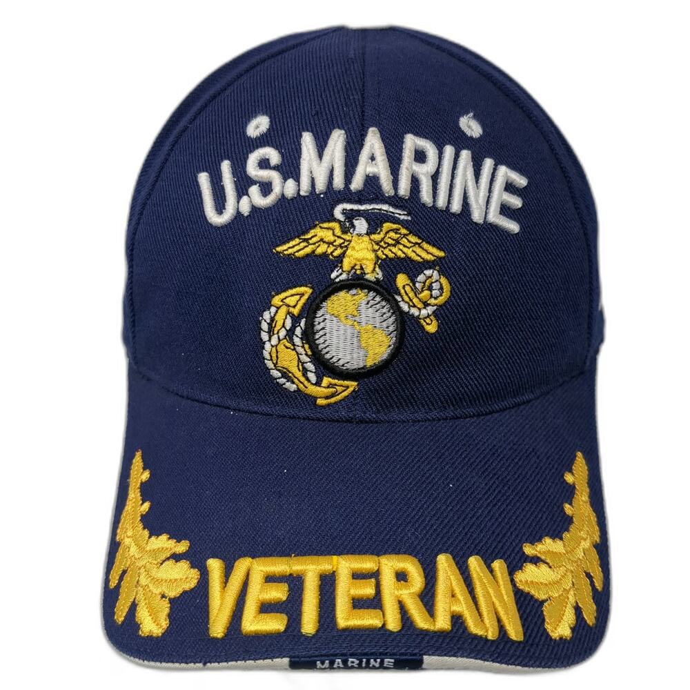 Hosanna U.S. Marine Veteran EGA Logo Blue Hat One Size Baseball Cap Eagle Globe